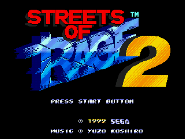 Streets of Rage 2 - Teenage Mutant Ninja Turtles Title Screen